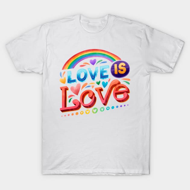 Love is Love LGBTQ Pride Month T-Shirt by G! Zone